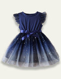 Starry Sky Gradient Mesh Dress - Mini Taylor