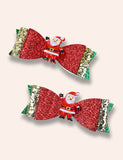 2PCS Christmas Series Sequined Hairclips