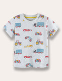 Cartoon Car Printed T-Shirt