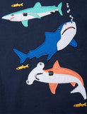 Cartoon Shark Appliqué T-Shirt - Mini Taylor