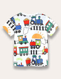 Cartoon Train Printed T-Shirt - Mini Taylor
