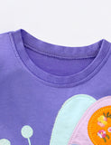 T-Shirt mit Cartoon-Schmetterlings-Applikation