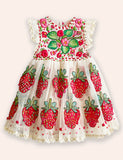 Strawberry Printed Tulle Dress