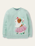 Green Guinea Pig Print Sweatshirt - Mini Taylor