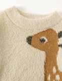 Pull moelleux en forme de cerf mignon