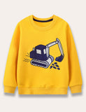 Excavator Printed Sweatshirt - Mini Taylor