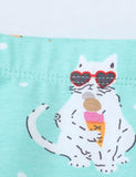 Ice Cream Cat Printed Leggings - Mini berni