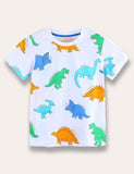 Cartoon Dinosaur Printed T-Shirt