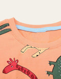 Orange Dinosaur Print T-shirt - Mini Taylor