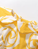 Rose Printed Long Sleeve Dress - Mini berni