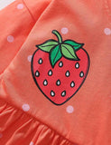 Strawberry Polka Dot Long Sleeve Dress - Mini berni