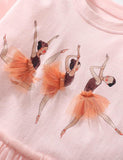 Ballet Girl Long Sleeve Tulle Dress - Mini berni