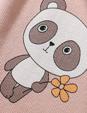 Cute Panda Printed Long Sleeve Dress - Mini berni