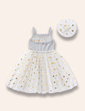 Dotted Tulle Suspender Dress Set