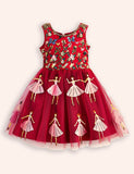 Ballet Girl Applique Tulle Party Dress