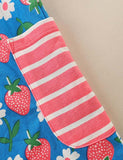 Strawberry Printed Striped Dress - Mini Taylor