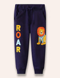 Roar Lion Appliqué Pants - Mini Taylor