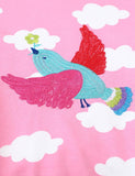 Rainbow Bird Embroidered Sweatshirt - Mini Taylor