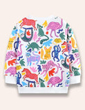 Cartoon Animal Printed Sweatshirt - Mini Taylor