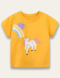 Unicorn Appliqué T-shirt - Mini Taylor