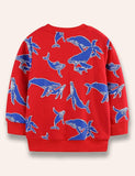 Big Blue Whale Printed Sweatshirt - Mini Taylor