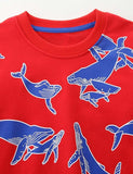 Big Blue Whale Printed Sweatshirt - Mini Taylor