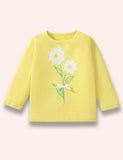 Daisy Appliqué Long Sleeve T-Shirt - Mini Taylor