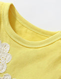 Daisy Appliqué Long Sleeve T-Shirt - Mini Taylor