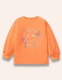 Colorful Smiley Face Printed Long Sleeve T-Shirt