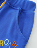 Cartoon Lion Embroidered Shorts