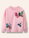 Sudadera con aplique de mariposa