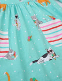 Kleid mit Taschen und Aufdruck „Ice Cream Cat“.