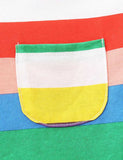 Cluiche Rainbow Striped gúna