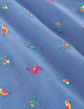 Dinosaur Birdy Embroidered Dress