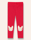 Cute Animal Appliqué Leggings