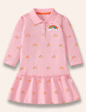 Rainbow Dotted Polo Dress