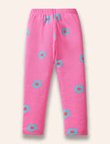 Cute Bunny Printed Hooded Sweatshirt+Floral Leggings