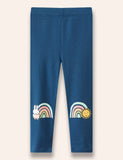 Süße Kaninchen-Regenbogen-bedruckte Leggings