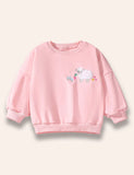 Sweat-shirt à appliqué de mouton mignon + legging imprimé de mouton