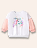 Unicorn Printed Sweatshirt Set