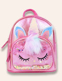 Cute Fluffy Sequined Unicorn Backpack