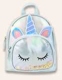 Cute Fluffy Sequined Unicorn Backpack