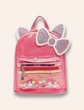 Linda mochila con orejas de gato con lentejuelas brillantes