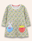 Robe fleurie à appliqué animal