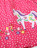 Vestido de lunares con aplicación de unicornio