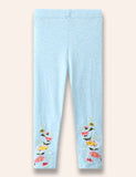 Leggings ricamati a fiori