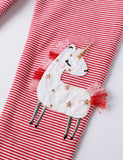 Luiteoga Striped Unicorn Appliqué