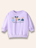 Vegetable Appliqué Sweatshirt Set