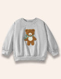 Flauschiges süßes Bären-Sweatshirt-Set