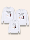 Halloween Magic Broom Printed Family Matching Sweatshirt